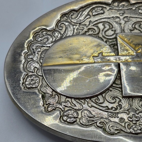 Vintage OPI Corporate Safety Department Houston Texas Bronze‎ Belt Buckle - Picture 2 of 11